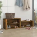 Armoire à chaussures Chêne fumé 150x35x45 cm Bois d'ingénierie