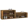 Armoire à chaussures Chêne fumé 150x35x45 cm Bois d'ingénierie