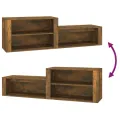 Armoire à chaussures Chêne fumé 150x35x45 cm Bois d'ingénierie