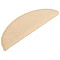 Tapis de marches d'escalier 15 pcs Crème 56x17x3 cm