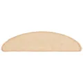 Tapis de marches d'escalier 15 pcs Crème 56x17x3 cm