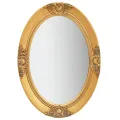 Miroir mural style baroque 50x70 cm Doré