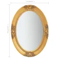 Miroir mural style baroque 50x70 cm Doré