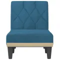 Chaise longue bleu velours