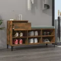 Armoire à chaussures Chêne fumé 102x36x60 cm Bois d'ingénierie