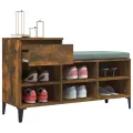 Armoire à chaussures Chêne fumé 102x36x60 cm Bois d'ingénierie