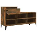 Armoire à chaussures Chêne fumé 102x36x60 cm Bois d'ingénierie