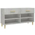 Armoire à chaussures Gris béton 102x35x55 cm Bois d'ingénierie