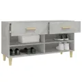 Armoire à chaussures Gris béton 102x35x55 cm Bois d'ingénierie