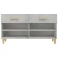 Armoire à chaussures Gris béton 102x35x55 cm Bois d'ingénierie