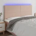 Tête de lit à LED Cappuccino 200x5x118/128 cm Similicuir