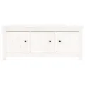 Armoire à chaussures Blanc 110x38x45,5 cm Bois de pin massif