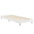 Cadre de lit blanc brillant 75x190 cm bois d'ingénierie