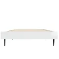 Cadre de lit blanc brillant 75x190 cm bois d'ingénierie