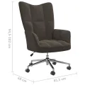 Chaise de relaxation Gris foncé Velours