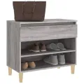 Armoire à chaussures Sonoma gris 70x36x60 cm Bois d'ingénierie
