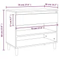Armoire à chaussures Sonoma gris 70x36x60 cm Bois d'ingénierie