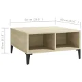 Table basse Chêne sonoma 60x60x30 cm Aggloméré