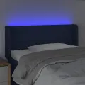 Tête de lit à LED Bleu 83x16x78/88 cm Tissu