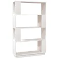 Bibliothèque/Séparateur de pièce Blanc 80x25x132 cm Pin solide