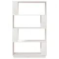 Bibliothèque/Séparateur de pièce Blanc 80x25x132 cm Pin solide