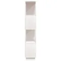 Bibliothèque/Séparateur de pièce Blanc 80x25x132 cm Pin solide