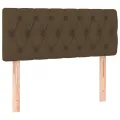 cadre de lit et matelas et LED Marron foncé 90x200cm