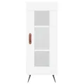 Buffet Blanc brillant 34,5x34x90 cm Bois d'ingénierie
