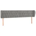 Tête de lit avec oreilles Gris clair 203x23x78/88 cm Velours