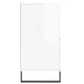 Buffet Blanc brillant 60x35x70 cm Bois d'ingénierie