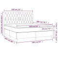 cadre de lit et matelas et LED Bleu 160x200 cm Tissu