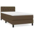 cadre de lit avec matelas Marron foncé 80x200 cm