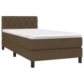 cadre de lit avec matelas Marron foncé 80x200 cm