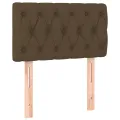 cadre de lit avec matelas Marron foncé 80x200 cm