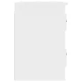 Table de chevet murale blanc brillant 41,5x36x53 cm