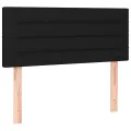 cadre de lit et matelas Noir 80x200 cm Tissu