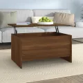 Table basse Chêne marron 80x55,5x41,5 cm Bois d'ingénierie