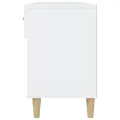 Armoire à chaussure Blanc brillant 102x35x55 cm Bois ingénierie