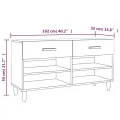 Armoire à chaussure Blanc brillant 102x35x55 cm Bois ingénierie