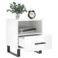 Tables de chevet 2 pcs blanc brillant 40x35x47,5 cm