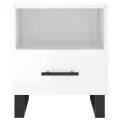 Tables de chevet 2 pcs blanc brillant 40x35x47,5 cm