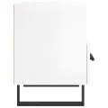 Tables de chevet 2 pcs blanc brillant 40x35x47,5 cm