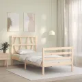 Cadre de lit avec tête de lit 90x200 cm bois massif