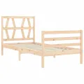 Cadre de lit avec tête de lit 90x200 cm bois massif