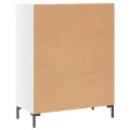 Buffet Blanc brillant 69,5x34x90 cm Bois d'ingénierie