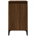 Tables de chevet 2pcs chêne marron 40x35x70cm bois d'ingénierie