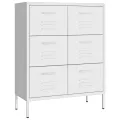 Armoire à tiroirs Blanc 80x35x101,5 cm Acier