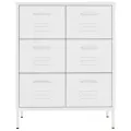 Armoire à tiroirs Blanc 80x35x101,5 cm Acier