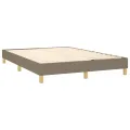 cadre de lit avec matelas Taupe 140x200 cm Tissu