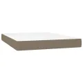 cadre de lit avec matelas Taupe 140x200 cm Tissu